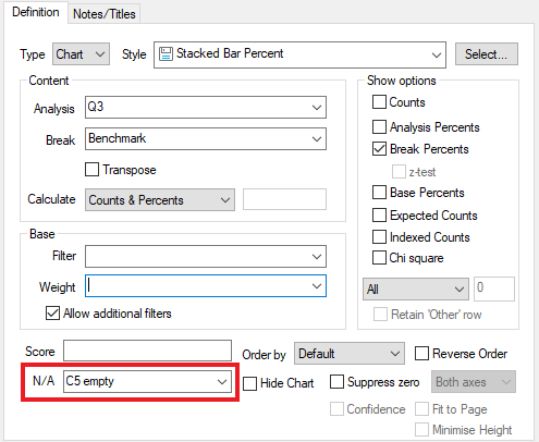 Conditionally include content using N/A information