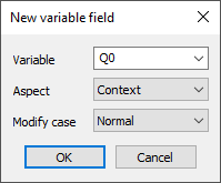 Insert a new context variable field