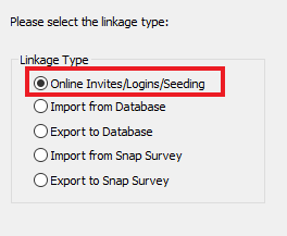 Create a database link for uploading participants