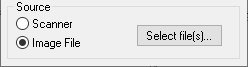 Set the scanning source to image file