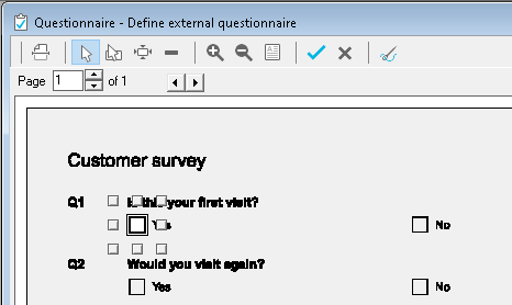 Create the field for the external scanning questionnaire