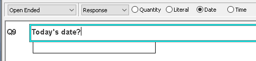 Open Ended question with a date response