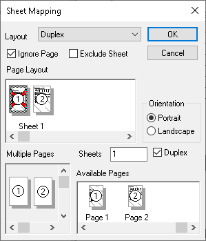 Sheet Mapping with Ignore Page set on