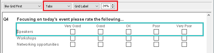 Increase the Grid label spacing to fit the text on one line