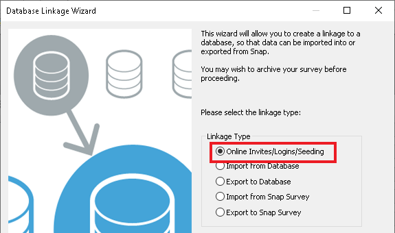 Create a database link for uploading participants