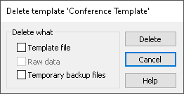 Delete the template