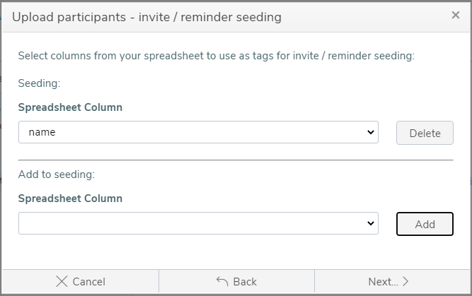 Upload participants wizard - invitation seeding