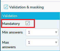 Set the selected question as mandatory