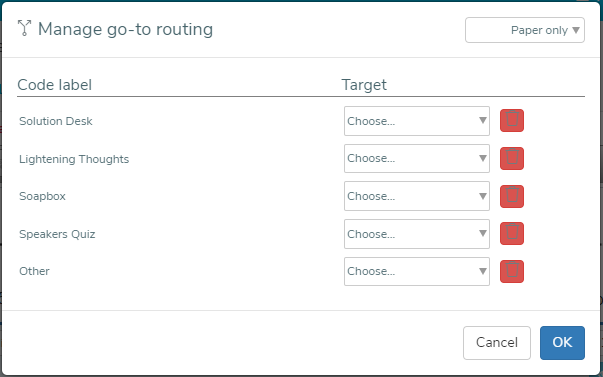 Manage go-to routing