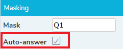 Set the auto-answer flag to allow the question to be automatically answered when there is only one possible answer