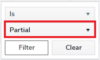 Filtering partial responses