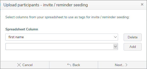 Upload participants wizard - invitation seeding