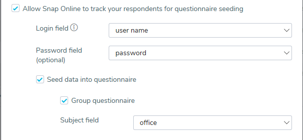 Upload participants wizard - group questionnaire options