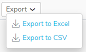 Export menu