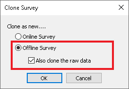 Clone Survey as an offline survey