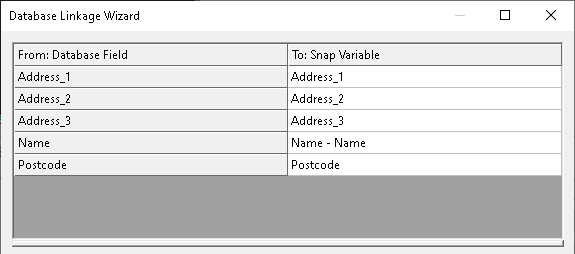 Mapping database fields to the survey variables