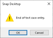 End Test Case message