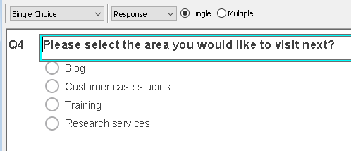 Single Choice question