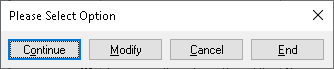 Select Option dialog