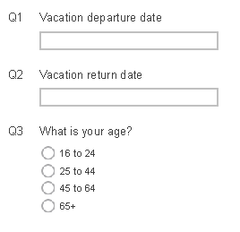 Questions about the vacation