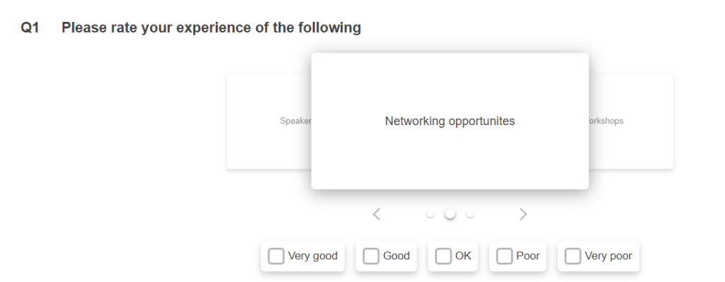 Question carousels | SnapSurveys