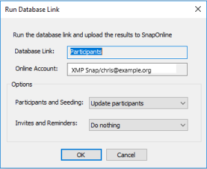 Creating database links to upload participants | SnapSurveys