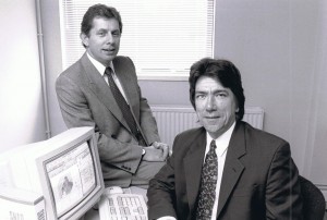 Peter Wills and Steve Jenkins, circa 1984 in the beginning years of Snap Surveys.