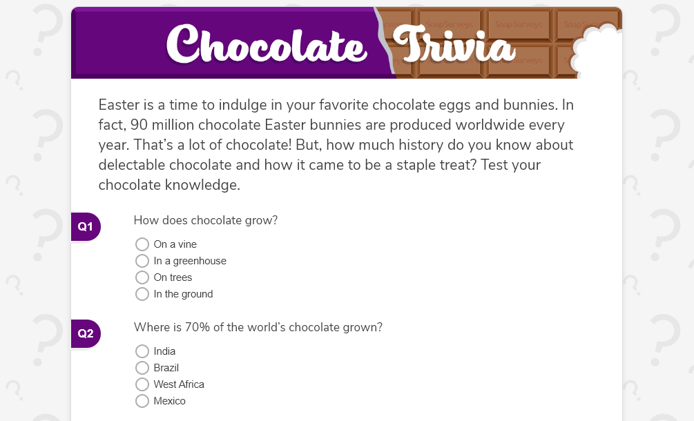 chocolate quiz