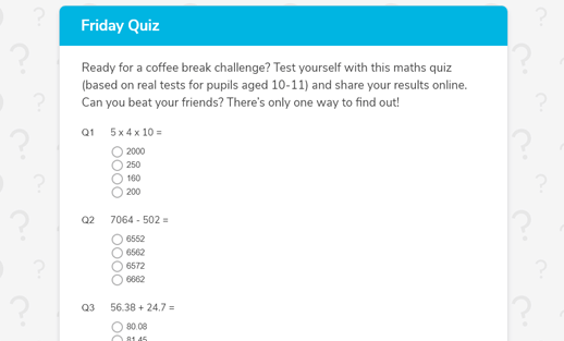 math quiz preview