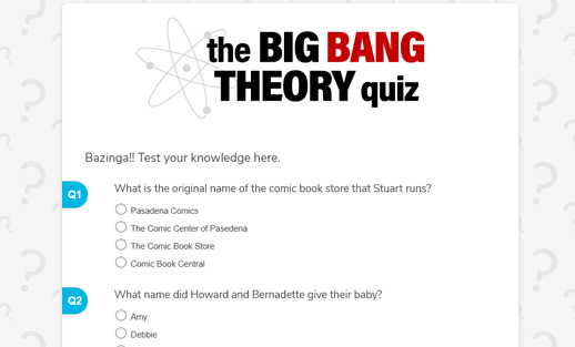 big bang theory quiz