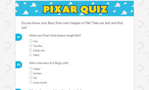 Pixar quiz