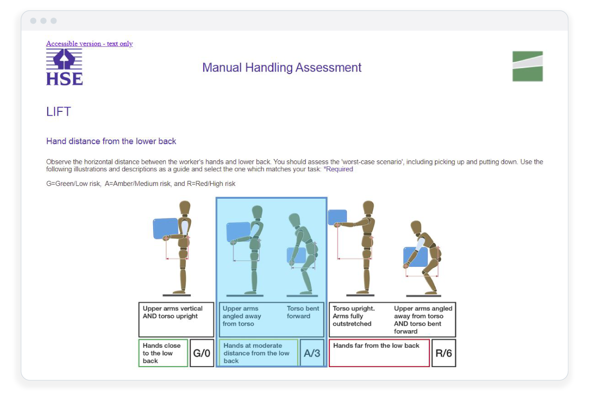 Manual Handling Assessment Questionnaire