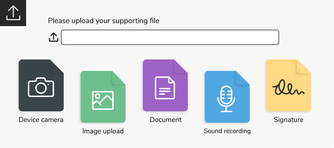 Media file upload survey question type