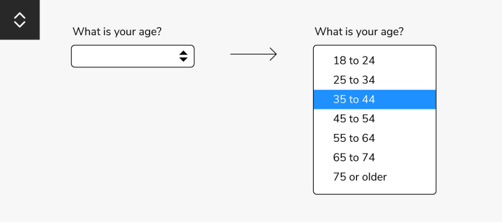 drop down survey question type