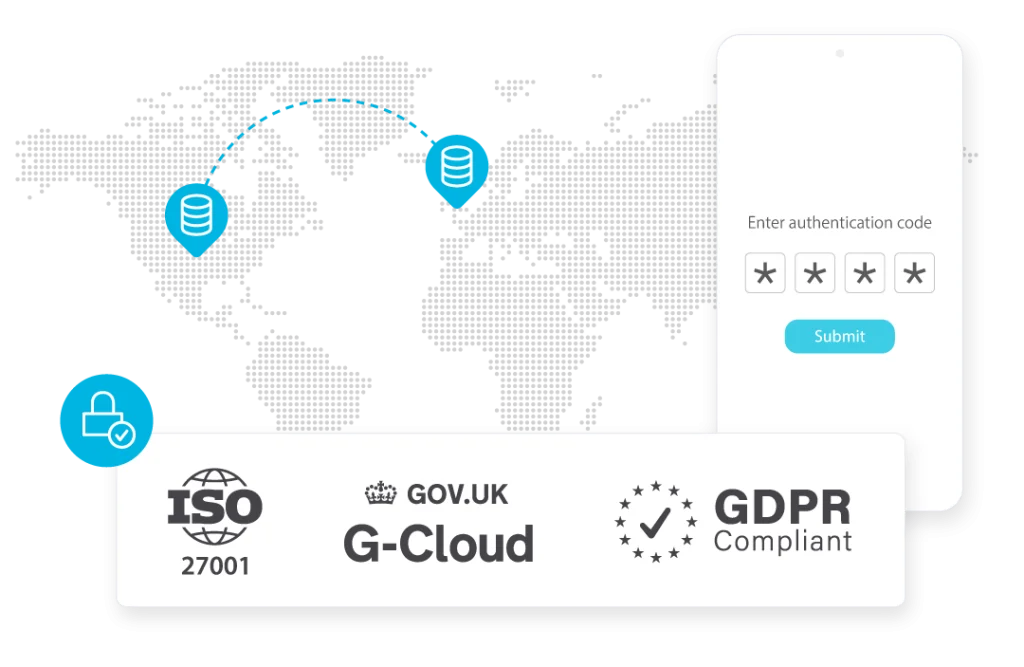 survey platform security and compliance graphic